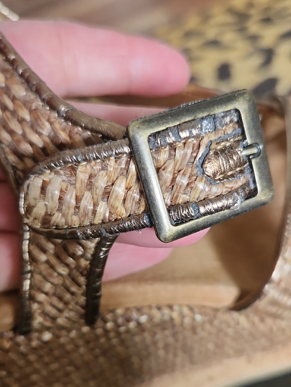 Very Volatile Woven Tan Platform Wedge Sandals - Picture 6 of 12